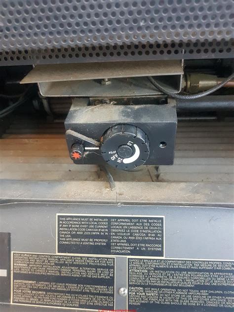 gas fireplace knob stuck